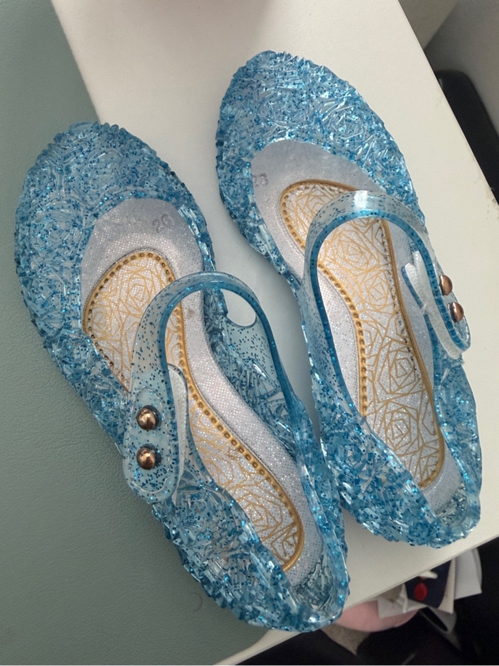 Kids Sparkle Jelly Mary Jane Sandals - Blue